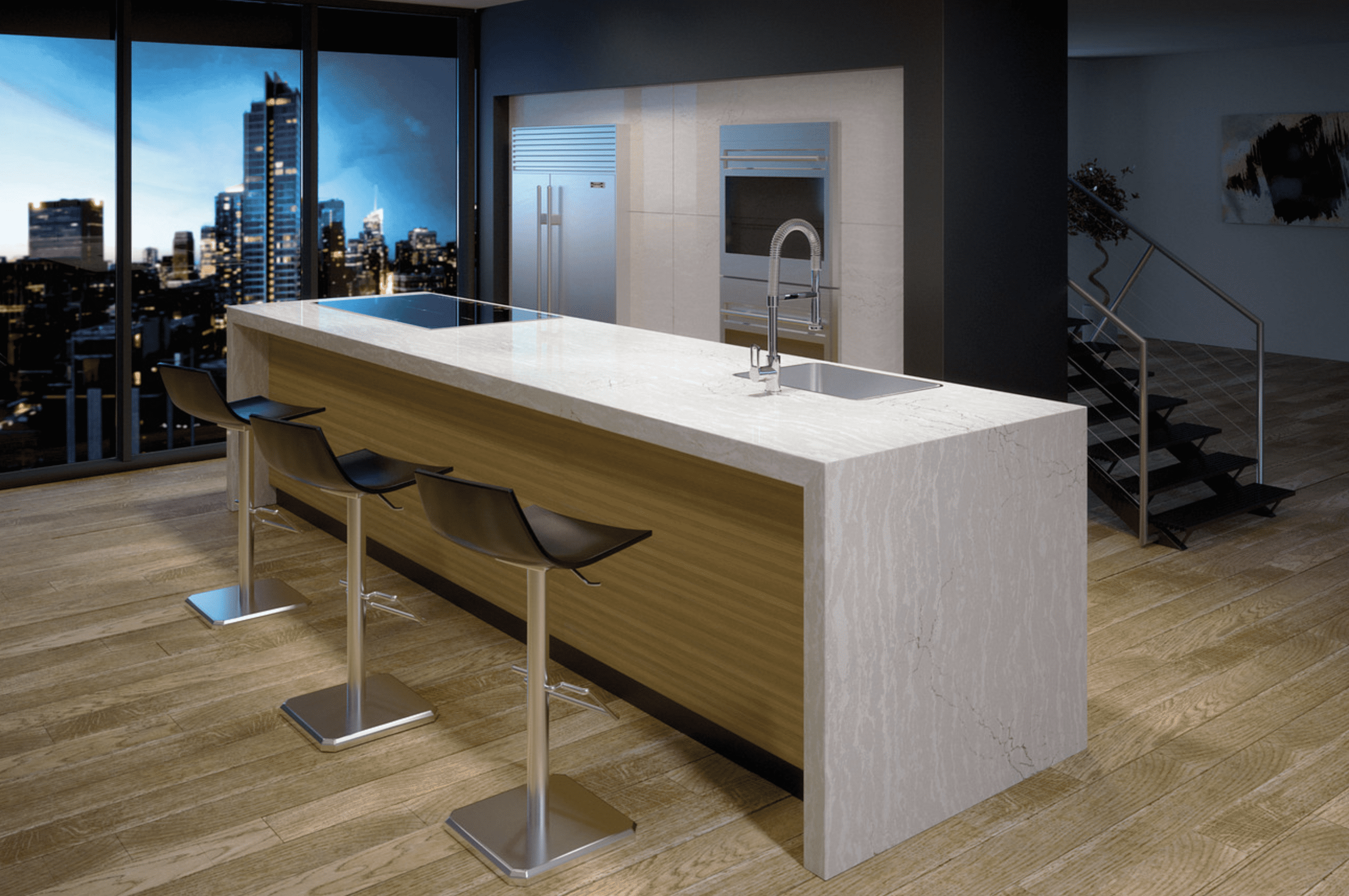 cambria white quartz kitchen countertops in north carolina