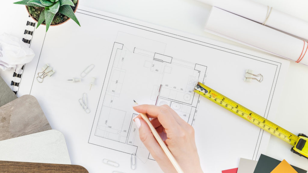 Designer's kitchen design workspace