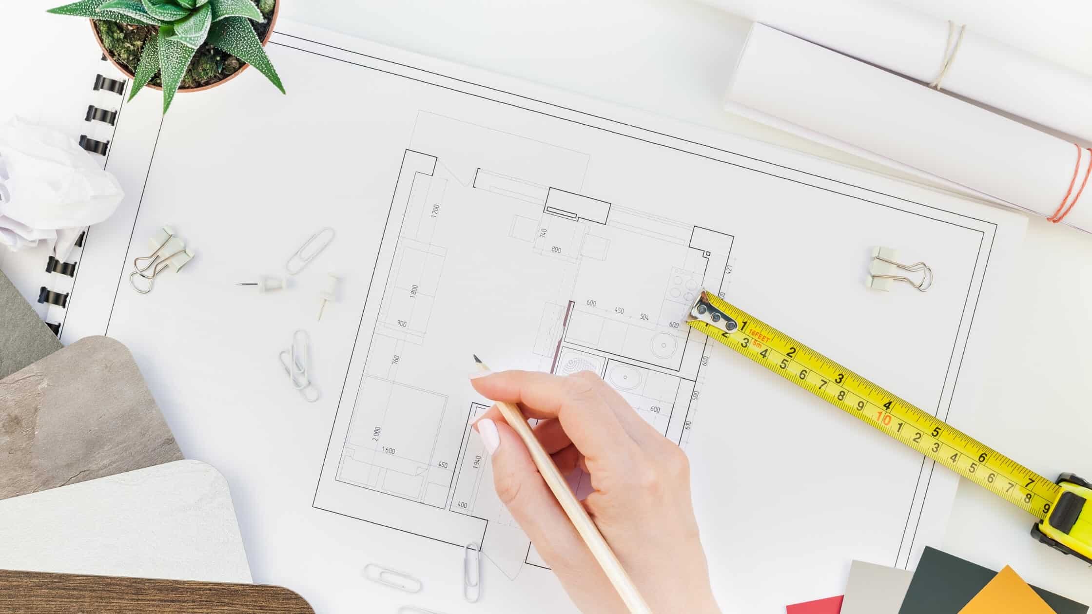 Designer's kitchen design workspace